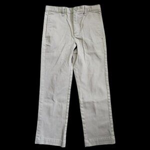 CAT & JACK Khaki Chinos Pants Boys Size 7 Uniform Adjustable Waist